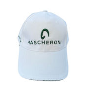 BASEBALL CAP WITH LOGO BY MASCHERONI SELLERIA WHITE BASEBALL CAP WITH LOGO BY MASCHERONI SELLERIA WHITE
