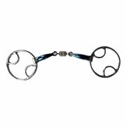 BEVAL BIT, TRIPLE-JOINTED WITH COPPER RINGS – EQUINE HORSE BEVAL BIT, TRIPLE-JOINTED WITH COPPER RINGS – EQUINE HORSE