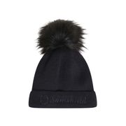 CAPPELLO IN LANA CON POMPON IN PELLICCIA SINTETICA MIRA BONNIE SAMSHIELD BLU CAPPELLO IN LANA CON POMPON IN PELLICCIA SINTETICA MIRA BONNIE SAMSHIELD BLU
