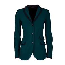 COMPETITION JACKET WOMAN VELVET COLLAR GREEN COMPETITION JACKET WOMAN VELVET COLLAR GREEN