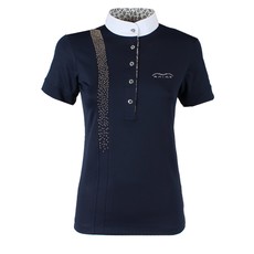 COREANA DONNA MANICA CORTA JERSEY CON BORCCHIE BEL ANIMO BLU COREANA DONNA MANICA CORTA JERSEY CON BORCCHIE BEL ANIMO BLU