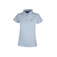 COTTON POLO LIGHT BLUE WITH EQUESTRIAN PRINT ON THE BACK COTTON POLO LIGHT BLUE WITH EQUESTRIAN PRINT ON THE BACK