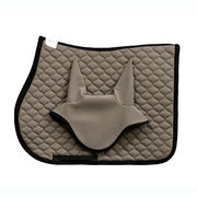 DIAMOND QUILTED SADDLE PAD & EAR BONNET SET BEIGE – MASCHERONI SELLERIA DIAMOND QUILTED SADDLE PAD & EAR BONNET SET BEIGE – MASCHERONI SELLERIA