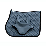 DIAMOND QUILTED SADDLE PAD & EAR BONNET SET DARK GREY – MASCHERONI SELLERIA DIAMOND QUILTED SADDLE PAD & EAR BONNET SET DARK GREY – MASCHERONI SELLERIA