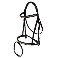 FASHION CLINKER BRIDLE WITH BRASS DETAIL & REINS FASHION CLINKER BRIDLE WITH BRASS DETAIL & REINS