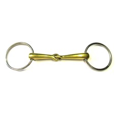 FILETTO AD ANELLI DA 10 CM SNODATO CON CANNA PIENA JUMP'IN MAT. OTTONE FILETTO AD ANELLI DA 10 CM SNODATO CON CANNA PIENA JUMP'IN MAT. OTTONE