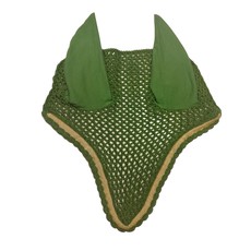 FLY VEIL WITH CONTRASTING LIGHT GREEN PIPING GOLD FLY VEIL WITH CONTRASTING LIGHT GREEN PIPING GOLD