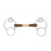 French mouth German 3 ring Leather Covered bit JUMP'IN French mouth German 3 ring Leather Covered bit JUMP'IN