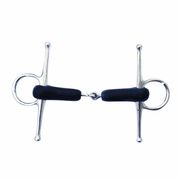 FULL CHEEK BIT, SINGLE-JOINTED WITH LONG CHEEKS AND BLACK RUBBER MOUTHPIECE FULL CHEEK BIT, SINGLE-JOINTED WITH LONG CHEEKS AND BLACK RUBBER MOUTHPIECE