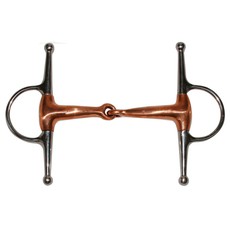 FULL CHEEK BIT, SINGLE-JOINTED WITH SOLID COPPER MOUTHPIECE FULL CHEEK BIT, SINGLE-JOINTED WITH SOLID COPPER MOUTHPIECE