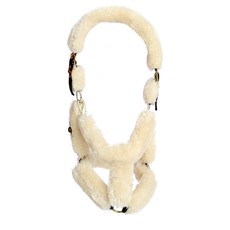 FULLY COVERED HALTER WITH NATURAL-COLOR SYNTHETIC SHEEPSKIN FULLY COVERED HALTER WITH NATURAL-COLOR SYNTHETIC SHEEPSKIN
