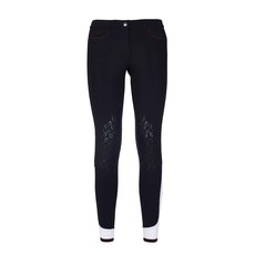 HORSE RIDING BREECHES WOMAN WITH CONTRAST PROFILES BLACK HORSE RIDING BREECHES WOMAN WITH CONTRAST PROFILES BLACK