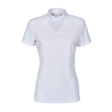 HORSE RIDING POLO SHIRT FOR WOMAN WITH PERFORATED CHEST COL. WHITE HORSE RIDING POLO SHIRT FOR WOMAN WITH PERFORATED CHEST COL. WHITE