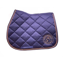 JUMPING SADDLE PAD NAVY WITH GOLD ROUND LOGO – MASCHERONI SELLERIA JUMPING SADDLE PAD NAVY WITH GOLD ROUND LOGO – MASCHERONI SELLERIA