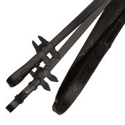 KRIS CLASSIC MODEL LEATHER AND RUBBER REINS BLACK KRIS CLASSIC MODEL LEATHER AND RUBBER REINS BLACK