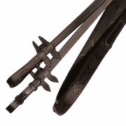KRIS CLASSIC MODEL LEATHER AND RUBBER REINS BROWN KRIS CLASSIC MODEL LEATHER AND RUBBER REINS BROWN