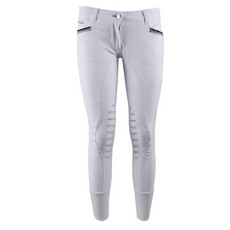 LADIES RIDING BREECHES WITH EMBROIDERY MOD. NOLIMIT White dark blue LADIES RIDING BREECHES WITH EMBROIDERY MOD. NOLIMIT White dark blue