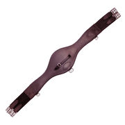 LEATHER ANATOMICAL GIRTH "CARAMELLA" SHAPE DASLO BROWN LEATHER ANATOMICAL GIRTH "CARAMELLA" SHAPE DASLO BROWN