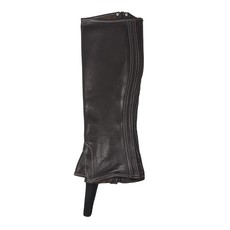 LEATHER HALF CHAPS ELASTIC .BROWN/BEIGE LEATHER HALF CHAPS ELASTIC .BROWN/BEIGE