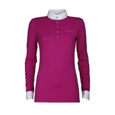 LONG SLEEVED COMPETITION POLO BICA BY ANIMO IN PIQUET Women Cyclamen LONG SLEEVED COMPETITION POLO BICA BY ANIMO IN PIQUET Women Cyclamen