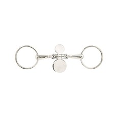 LOOSE RING BIT, TRIPLE-JOINTED WITH DOUBLE FLAT CENTER PLATES – STAINLESS STEEL LOOSE RING BIT, TRIPLE-JOINTED WITH DOUBLE FLAT CENTER PLATES – STAINLESS STEEL