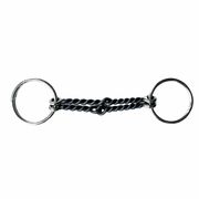 LOOSE RING BIT WITH DOUBLE CHAIN, TRIPLE-JOINTED – EQUINE HORSE LOOSE RING BIT WITH DOUBLE CHAIN, TRIPLE-JOINTED – EQUINE HORSE