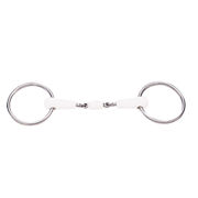 LOOSE RING BIT WITH DOUBLE JOINT AND MINT-FLAVOURED RUBBER MOUTHPIECE LOOSE RING BIT WITH DOUBLE JOINT AND MINT-FLAVOURED RUBBER MOUTHPIECE