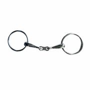 LOOSE RING SNAFFLE BIT WITH DOUBLE JOINT AND FLAT PLATE LOOSE RING SNAFFLE BIT WITH DOUBLE JOINT AND FLAT PLATE