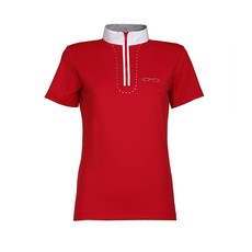 MAGLIA DONNA MANICA CORTA CON ZIP E BRILLANTINI ANIMO MAGLIA DONNA MANICA CORTA CON ZIP E BRILLANTINI ANIMO