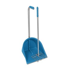 MANURE SHOVEL WITH LIGHTWEIGHT STRUCTURE AND INCLUDED RAKE LIGHT BLUE MANURE SHOVEL WITH LIGHTWEIGHT STRUCTURE AND INCLUDED RAKE LIGHT BLUE