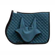 MATCHING SADDLE PAD & EAR BONNET SET PETROL – MASCHERONI SELLERIA MATCHING SADDLE PAD & EAR BONNET SET PETROL – MASCHERONI SELLERIA