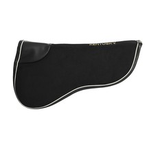 MEMORY FOAM SADDLE PAD BLACK WITH WHITE PIPING MEMORY FOAM SADDLE PAD BLACK WITH WHITE PIPING