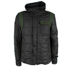 MEN HIGH TECH DOWN JACKET BY CAVALLERIA TOSCANA KING BLACK WITH GREEN DETAILS MEN HIGH TECH DOWN JACKET BY CAVALLERIA TOSCANA KING BLACK WITH GREEN DETAILS