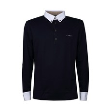 MEN'S LONG-SLEEVE PIQUET POLO SHIRT WITH BUTTONS A10 ANIMO COLOR OMBRA MEN'S LONG-SLEEVE PIQUET POLO SHIRT WITH BUTTONS A10 ANIMO COLOR OMBRA