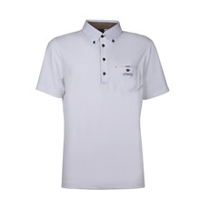 MEN'S SHORT-SLEEVE PIQUET POLO SHIRT WITH BUTTONS ANIMO WHITE MEN'S SHORT-SLEEVE PIQUET POLO SHIRT WITH BUTTONS ANIMO WHITE