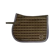 n DRESSAGE SADDLE PAD IN SATIN AND LUREX MODEL KLSELENA GREEN BLACK n DRESSAGE SADDLE PAD IN SATIN AND LUREX MODEL KLSELENA GREEN BLACK