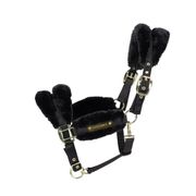 NYLON HALTER WITH FAUX SHEEPSKIN BLACK KENTUCKY NYLON HALTER WITH FAUX SHEEPSKIN BLACK KENTUCKY