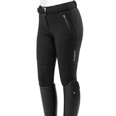 PANTALONE DA EQUITAZIONE CON GRIP AL GINOCCHIO NERO PANTALONE DA EQUITAZIONE CON GRIP AL GINOCCHIO NERO