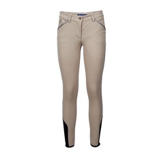 PANTALONE DONNA CON GRIP SALTO ANNA SCARPATI BEIGE CON DETTAGLI AZZURRI PANTALONE DONNA CON GRIP SALTO ANNA SCARPATI BEIGE CON DETTAGLI AZZURRI