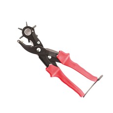 PINZA FUSTELLATRICE BUCATRICE CUOIO PELLE A LEVA COL. ROSSO PINZA FUSTELLATRICE BUCATRICE CUOIO PELLE A LEVA COL. ROSSO