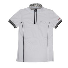 POLO BIMBA MANICA CORTA JERSEY CON ZIP BABET ANIMO BIANCO/BLU POLO BIMBA MANICA CORTA JERSEY CON ZIP BABET ANIMO BIANCO/BLU