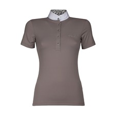 POLO DONNA MANICA CORTA COLLO INTERNO FIORE ANIMO SABBIA POLO DONNA MANICA CORTA COLLO INTERNO FIORE ANIMO SABBIA
