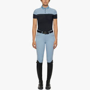 POLO DONNA MEZZA MANICA TESSUTO JERSEY AZZURRO BLU POLO DONNA MEZZA MANICA TESSUTO JERSEY AZZURRO BLU