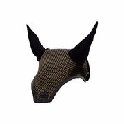 PREMIUM EAR BONNET BEIGE WITH BLACK LEATHER TRIM PREMIUM EAR BONNET BEIGE WITH BLACK LEATHER TRIM