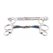 SHORT SHANK PELHAM WITH THREE-PIECE MOUTHPIECE JUMP’IN BLUE STEEL SHORT SHANK PELHAM WITH THREE-PIECE MOUTHPIECE JUMP’IN BLUE STEEL