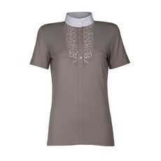 SHORT SLEEVED COMPETITION POLO WITH DECORATION ANIMO Women Sand SHORT SLEEVED COMPETITION POLO WITH DECORATION ANIMO Women Sand