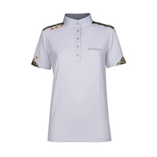 SHORT SLEEVED COMPETITION POLO WITH MIMETIC INSERT ANIMO Women White SHORT SLEEVED COMPETITION POLO WITH MIMETIC INSERT ANIMO Women White