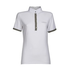 SHORT SLEEVED JERSEY COMPETITION POLO ANIMO WITH CONTRASTING TRIMMING Women White beige grey SHORT SLEEVED JERSEY COMPETITION POLO ANIMO WITH CONTRASTING TRIMMING Women White beige grey