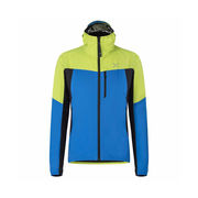 SOFTSHELL FULL ZIP CON CAPPUCCIO GORE TEX CELESTE VERDE LIME SOFTSHELL FULL ZIP CON CAPPUCCIO GORE TEX CELESTE VERDE LIME