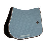 SOTTOSELLA DA SALTO CON RIFINITURA IN PELLE ARTIFICIALE DUSTY BLUE SOTTOSELLA DA SALTO CON RIFINITURA IN PELLE ARTIFICIALE DUSTY BLUE